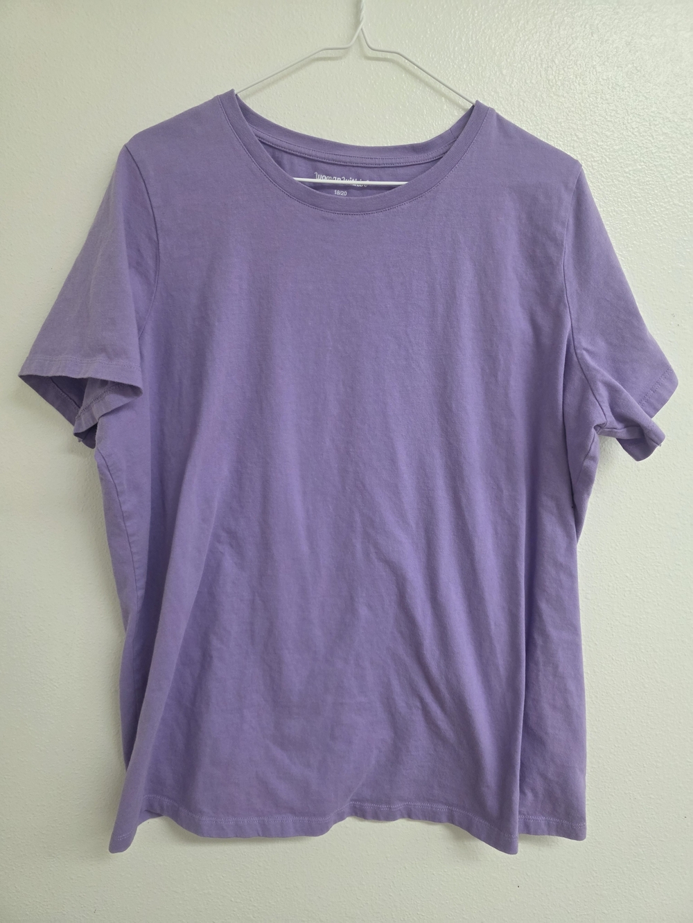 Woman Within Lavender Short Sleeve Crewneck Tee (0707)